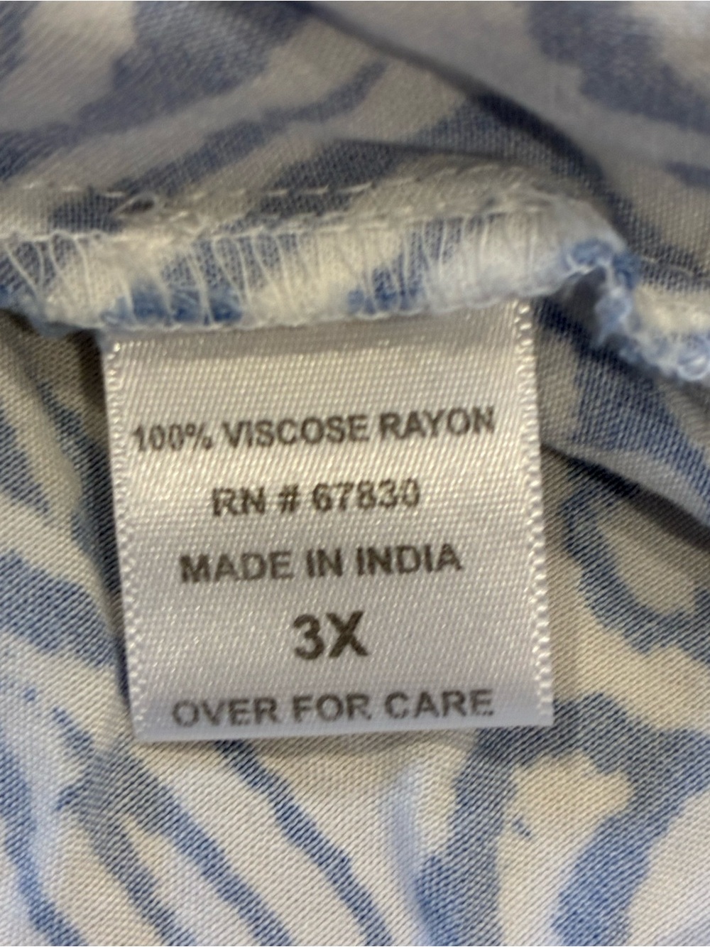 Blue & White Printed Women's Button-Front Blouse - Picture 4 of 6